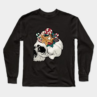 Sweet Skull Christmas Long Sleeve T-Shirt